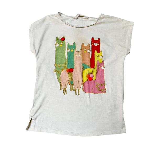 H&M Llama Graphic Tee Size 8-10 - Picture 1 of 7